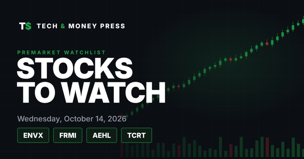 Stocks to Watch Wednesday, Oct. 14: Enovix, Fermi and After-Hours Runners