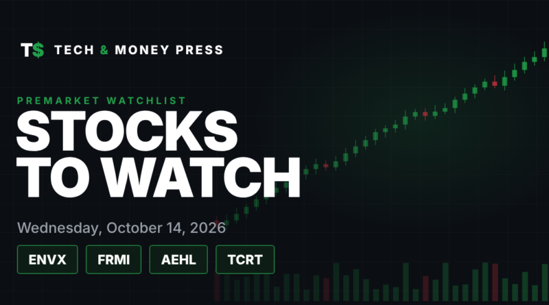 Stocks to Watch Wednesday, Oct. 14: Enovix, Fermi and After-Hours Runners