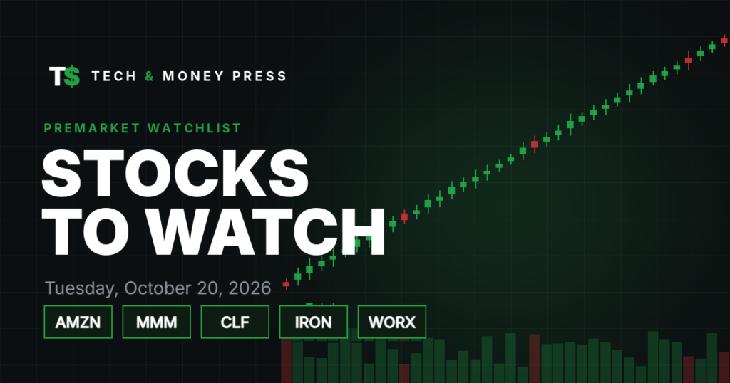 Stocks to Watch Tuesday, Oct. 20: Amazon, 3M, Cleveland-Cliffs, Disc Medicine, SCWorx
